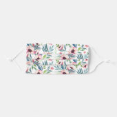 Pink Spring Floral Pattern Adult Cloth Face Mask (Front, Folded)