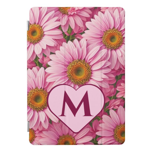 Pink spring floral pink daisies pink flowers  iPad pro cover (Front)