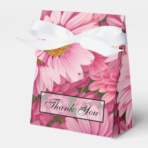 Pink spring floral pink daisies retro pink flowers favor boxes