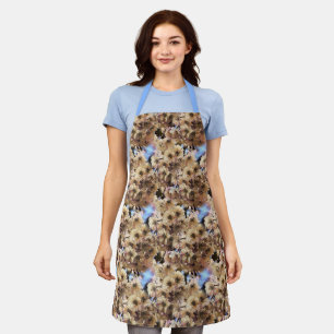Pink Spring Flower Blossoms Nature Art Pattern Apron