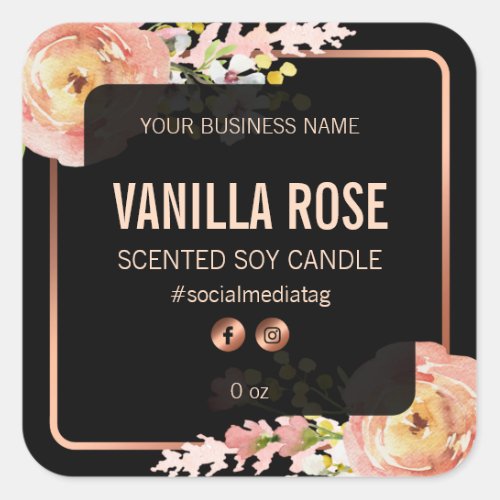 Pink Spring Flowers Product Labels