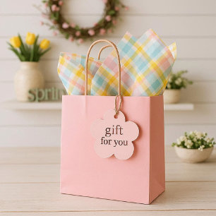 Pink Spring Plaid Tissue Paper