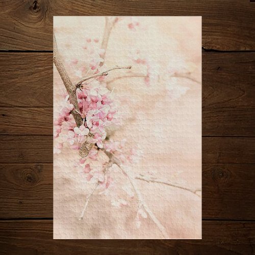 Pink Spring Tree Flowers Jigsaw Puzzle