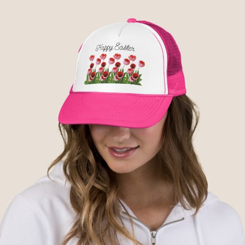 Pink Spring Tulip Bouquet Floral Photography  Trucker Hat