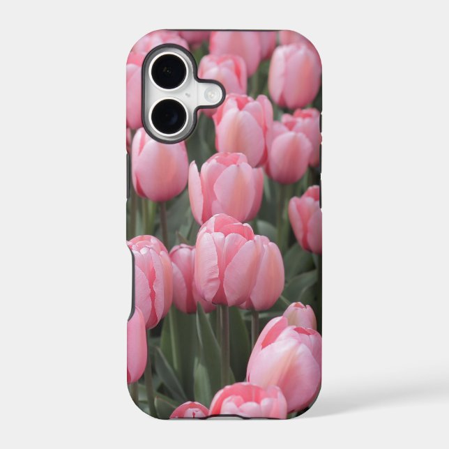 Pink Spring Tulip Flowers  Iphone Case (Back)