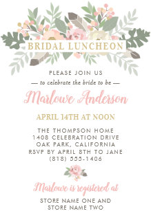 bridal luncheon invitations zazzle