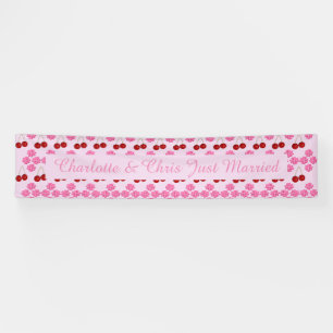 Pink Spring Wedding Cherry blossom and cherries Banner