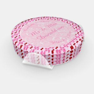 Pink Spring Wedding Cherry blossom and cherries Coaster Set