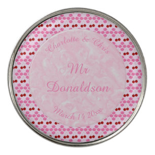Pink Spring Wedding Cherry blossom and cherries Divot Tool