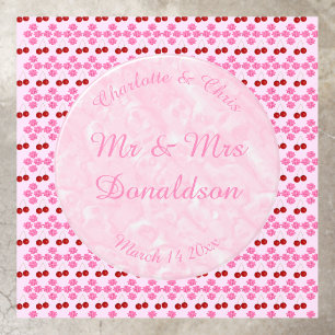 Pink Spring Wedding Cherry blossom and cherries Floor Decals