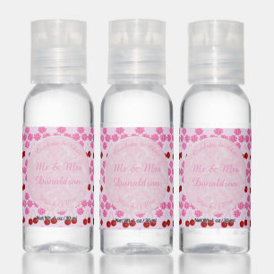 Pink Spring Wedding Cherry blossom and cherries Hand Sanitizer