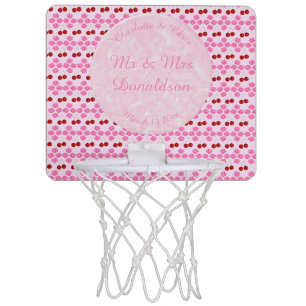 Pink Spring Wedding Cherry blossom and cherries Mini Basketball Hoop