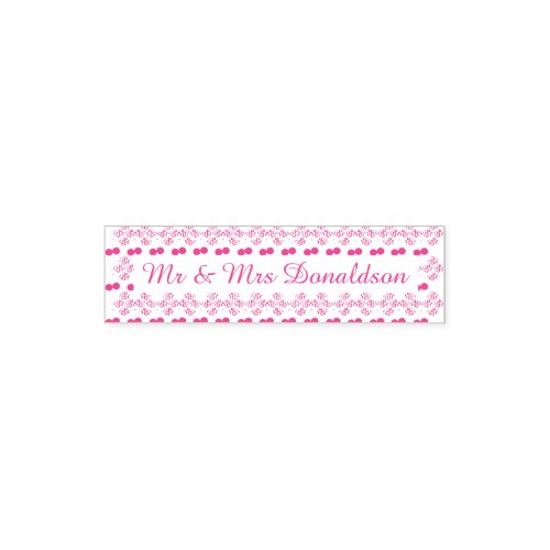 Pink Spring Wedding Cherry blossom and cherries Pocket Stamp