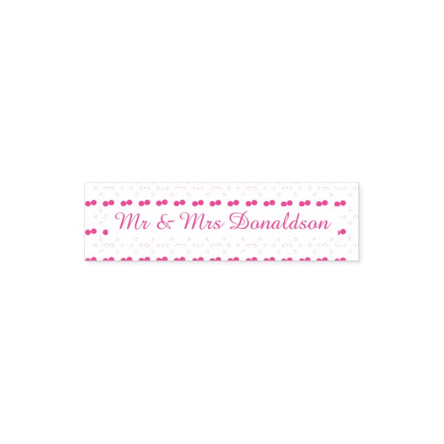 Pink Spring Wedding Cherry blossom and cherries Pocket Stamp (Design)