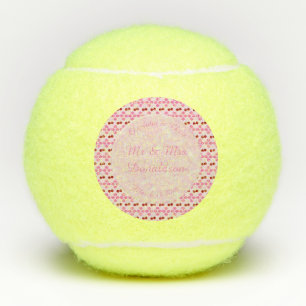 Pink Spring Wedding Cherry blossom and cherries Tennis Balls