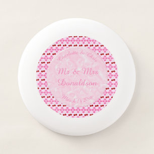 Pink Spring Wedding Cherry blossom and cherries Wham-O Frisbee