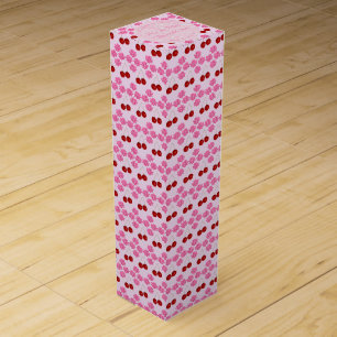 Pink Spring Wedding Cherry blossom and cherries Wine Box
