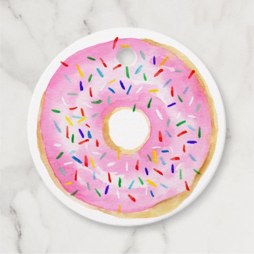 Pink Sprinkle Donut Baby Sprinkle Thank You Favor Tags