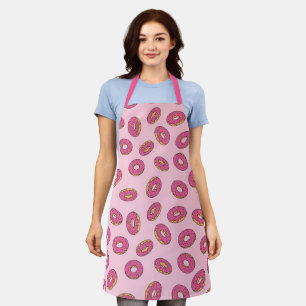 Pink Sprinkle Donut Pattern Apron