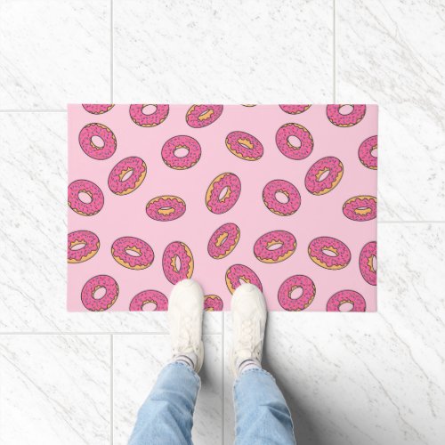 Pink Sprinkle Donut Pattern Doormat