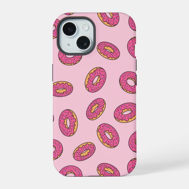 Pink Sprinkle Donut Pattern Iphone Case (Back)