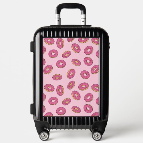 Pink Sprinkle Donut Pattern Luggage