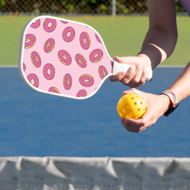 Pink Sprinkle Donut Pattern Pickleball Paddle (Insitu)