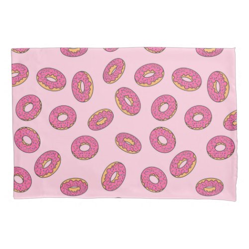 Pink Sprinkle Donut Pattern Pillow Case