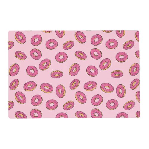 Pink Sprinkle Donut Pattern Placemat