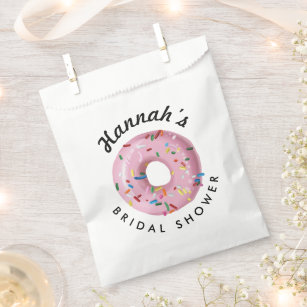 Pink Sprinkle Donut Shop Bridal Shower Favor Bag