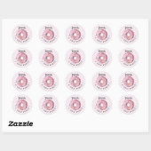 Pink Sprinkle Donut Thanks a Hole Bunch Classic Round Sticker (Sheet)