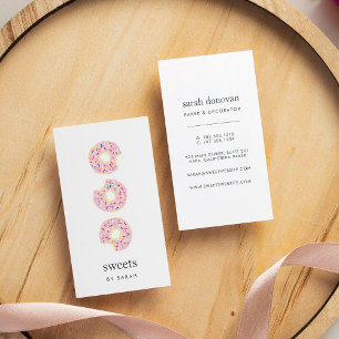 Pink Sprinkle Doughnut Business Card