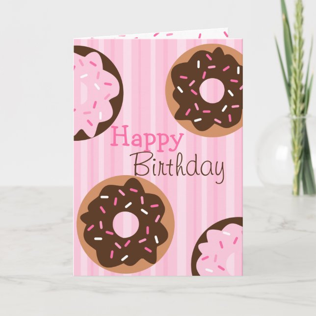 Pink Sprinkled Donut Card (Front)