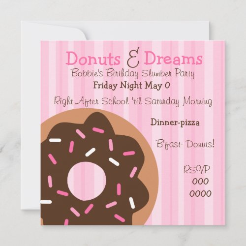 Pink Sprinkles Custom Invitation