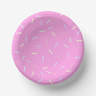 Pink Sprinkles Print Paper Bowl