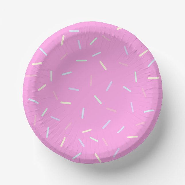 Pink Sprinkles Print Paper Bowl (Front)
