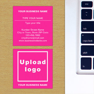 Pink Square Business Card