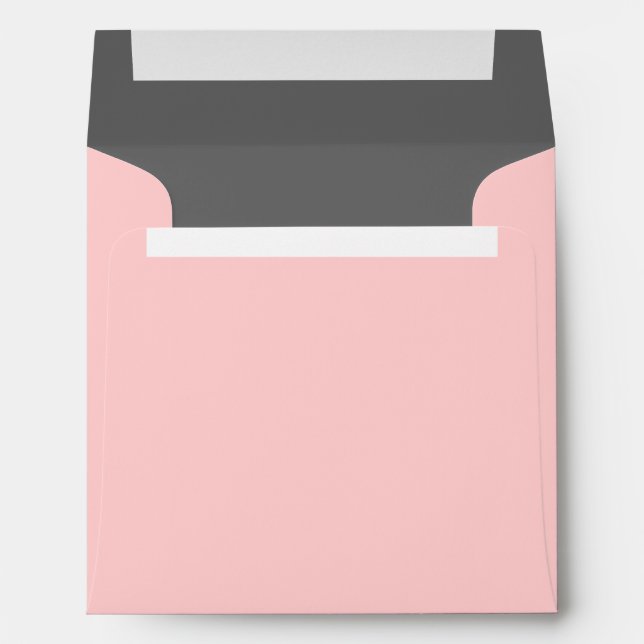 Pink Square Envelope - Grey Interior (Back (Bottom))