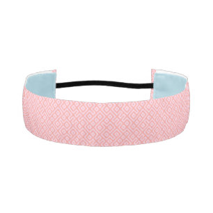 Pink Square Pattern Cute Retro Athletic Headband