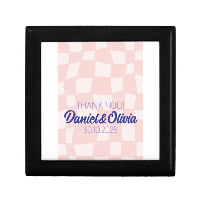 Pink Square Wedding Gift Box (Front)