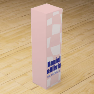 Pink Square Wedding Wine Box