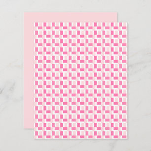 Pink Squares Checks Geometric Scrapbook Paper