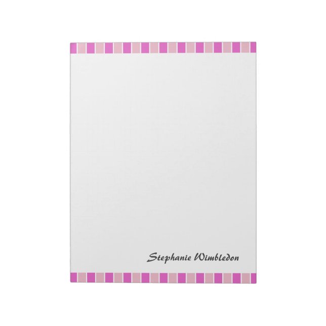 Pink Squares Notepad (Rotated)