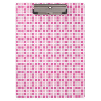 Pink Squares Pattern Clipboard