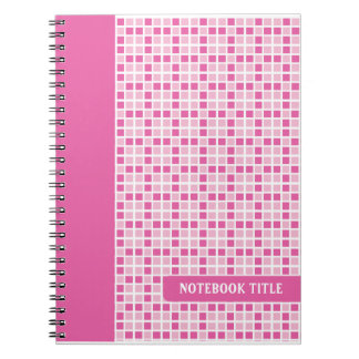 Pink Squares Pattern Notebook