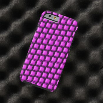 Pink Squares Tough Iphone 6/6s Case by StormythoughtsGifts at Zazzle