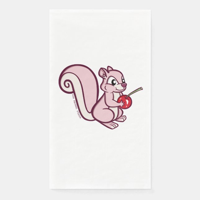 Pink Squirrel Long Napkin (Front)