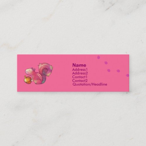 Pink squirrel Profile Card Business Card