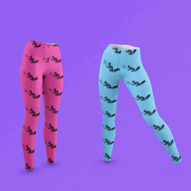 Pink Squirrel Tennis Player Pattern Leggings (Creator Uploaded)