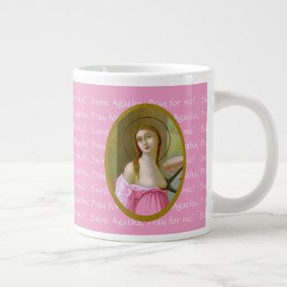 Pink St. Agatha (M 003) 20 oz. Jumbo Coffee Mug